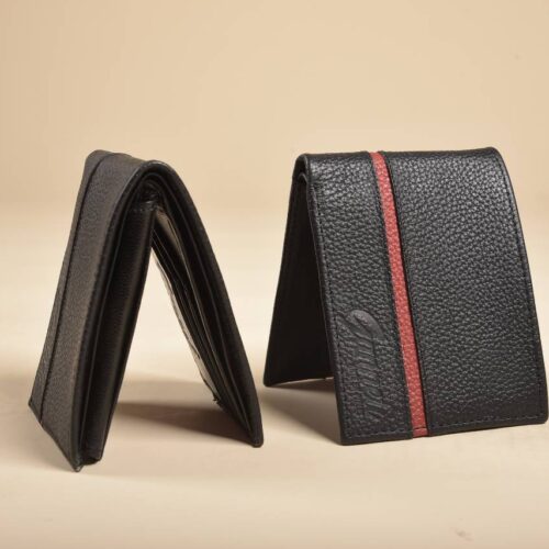 Billetera casual Negro -  con aplique Rojo