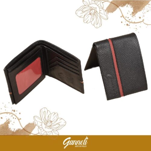Billetera casual Negro -  con aplique Rojo