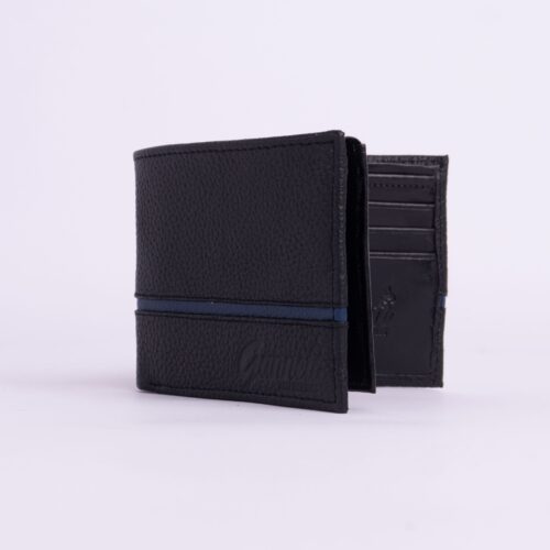 Billetera casual Negro - con aplique Azul
