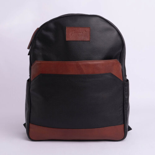 Mochila unisex de cuero genuino -  Negro