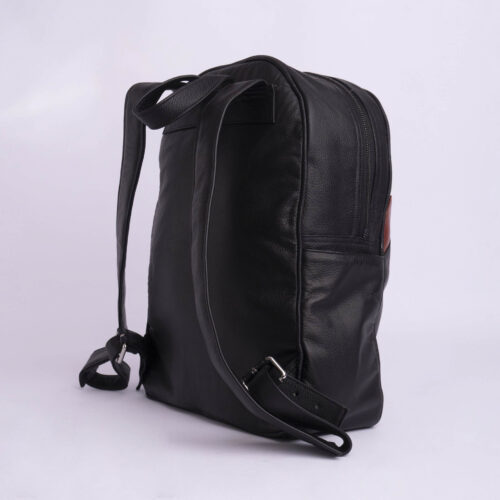 Mochila unisex de cuero genuino -  Negro