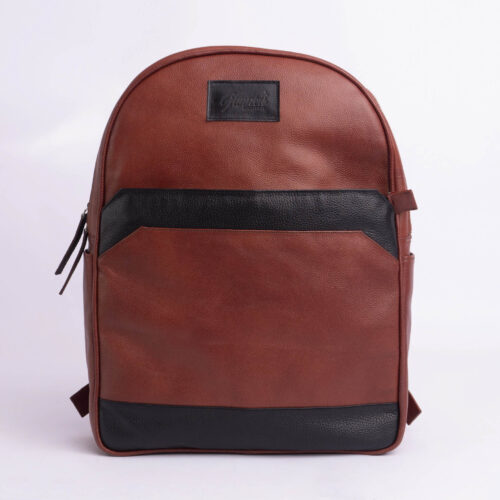 Mochila unisex de cuero genuino - Caramelo