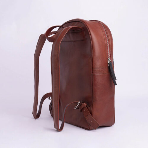 Mochila unisex de cuero genuino - Caramelo