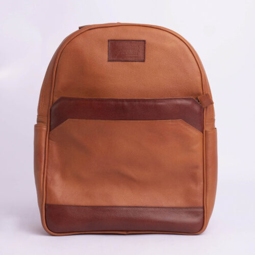 Mochila unisex de cuero genuino - Camel