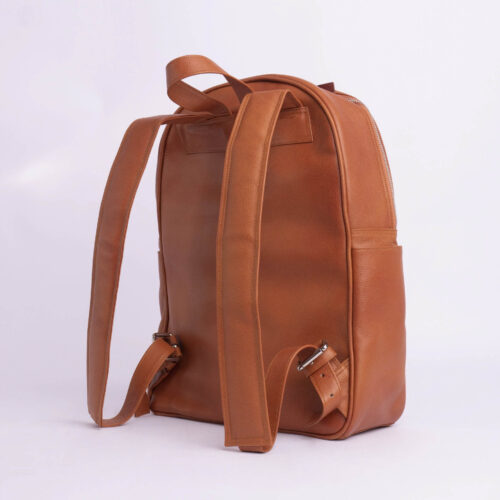 Mochila unisex de cuero genuino - Camel