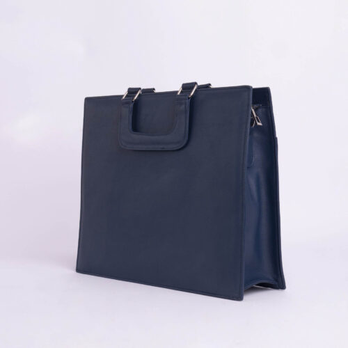 Maletín Porta laptop de cuero genuino - Azul