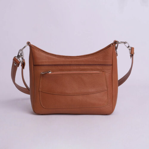 Cartera de cuero genuino - Camel