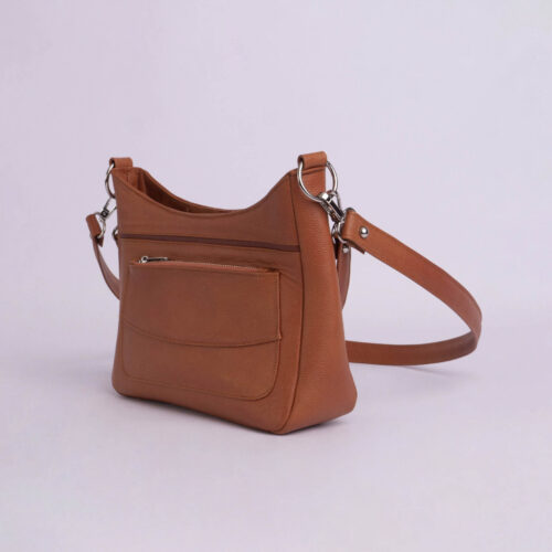 Cartera de cuero genuino - Camel