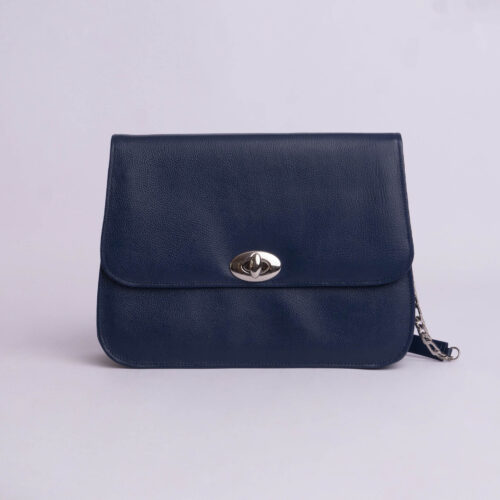 Cartera de cuero genuino -  Azul
