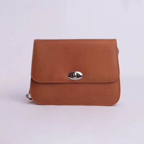 Cartera de cuero genuino - Camel
