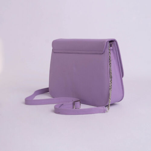 Cartera de cuero genuino - Lila bebé