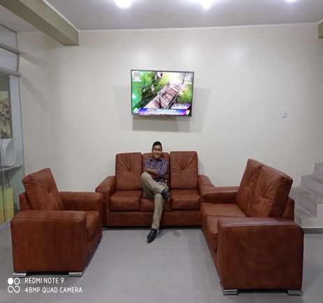 Sofá de cuero - 3 Cuerpos